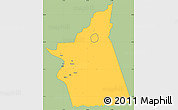Savanna Style Simple Map of Kyabe, single color outside