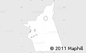 Silver Style Simple Map of Kyabe, single color outside
