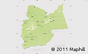 Physical Map of Moyen-Chari, cropped outside