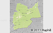 Physical Map of Moyen-Chari, desaturated