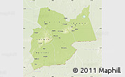 Physical Map of Moyen-Chari, lighten