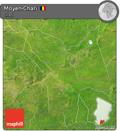 Satellite Map of Moyen-Chari