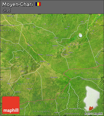Satellite Map of Moyen-Chari