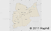 Shaded Relief Map of Moyen-Chari, lighten, desaturated