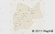 Shaded Relief Map of Moyen-Chari, lighten