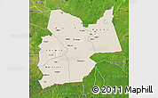 Shaded Relief Map of Moyen-Chari, satellite outside