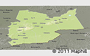 Physical Panoramic Map of Moyen-Chari, darken, semi-desaturated