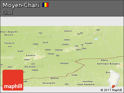 Physical Panoramic Map of Moyen-Chari