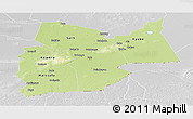 Physical Panoramic Map of Moyen-Chari, lighten, desaturated