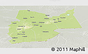 Physical Panoramic Map of Moyen-Chari, lighten, semi-desaturated