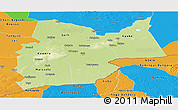 Physical Panoramic Map of Moyen-Chari, political outside