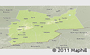 Physical Panoramic Map of Moyen-Chari, semi-desaturated