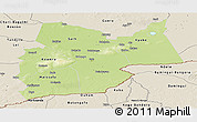 Physical Panoramic Map of Moyen-Chari, shaded relief outside