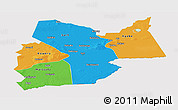 Political Panoramic Map of Moyen-Chari, cropped outside