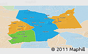 Political Panoramic Map of Moyen-Chari, lighten