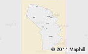 Classic Style 3D Map of Sarh, single color outside