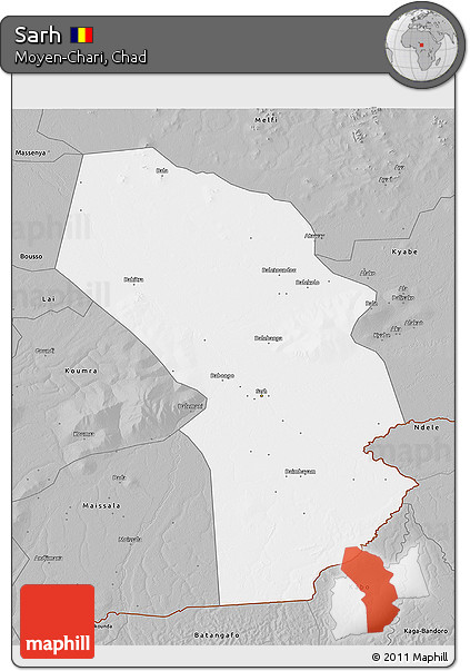 Gray 3D Map of Sarh