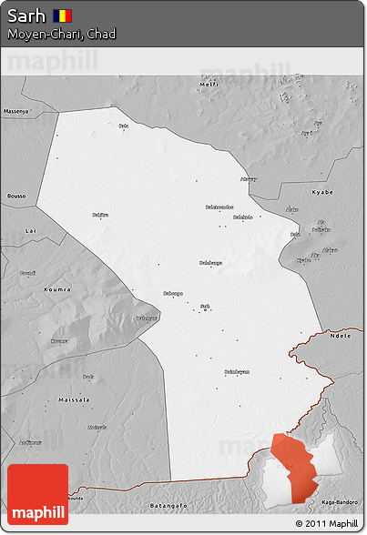 Gray 3D Map of Sarh