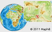 Physical Location Map of Sarh, highlighted parent region, within the entire country