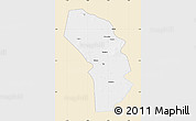 Classic Style Map of Sarh, single color outside