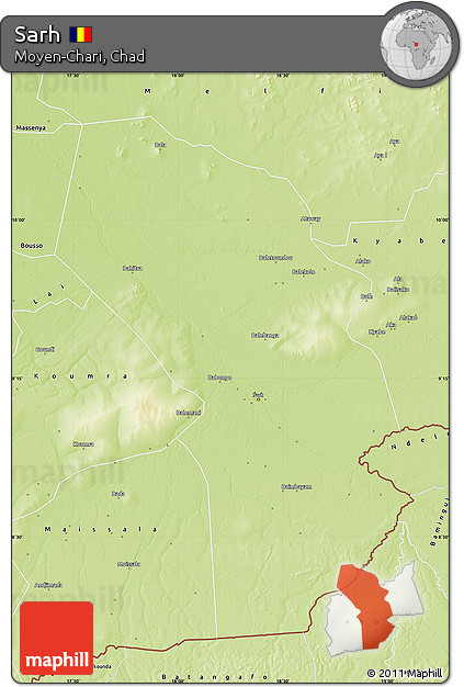 Physical Map of Sarh