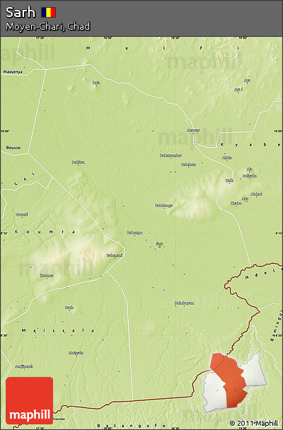 Physical Map of Sarh