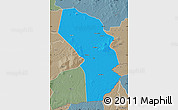Political Map of Sarh, semi-desaturated
