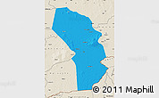 Political Map of Sarh, shaded relief outside
