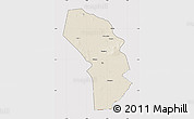 Shaded Relief Map of Sarh, cropped outside