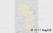 Shaded Relief Map of Sarh, desaturated
