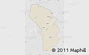 Shaded Relief Map of Sarh, lighten, desaturated
