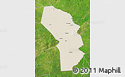 Shaded Relief Map of Sarh, satellite outside