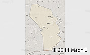 Shaded Relief Map of Sarh, semi-desaturated