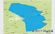 Political Panoramic Map of Sarh, physical outside