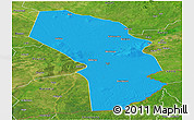 Political Panoramic Map of Sarh, satellite outside