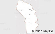 Classic Style Simple Map of Sarh, cropped outside