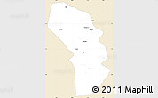 Classic Style Simple Map of Sarh, single color outside