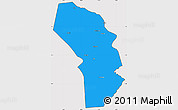 Political Simple Map of Sarh, cropped outside