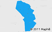 Political Simple Map of Sarh, single color outside