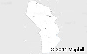 Silver Style Simple Map of Sarh, single color outside