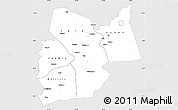 Silver Style Simple Map of Moyen-Chari, single color outside