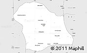 Silver Style Simple Map of Abeche