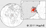 Blank Location Map of Am Dam, highlighted country, highlighted parent region