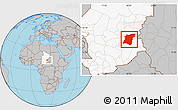 Gray Location Map of Am Dam, highlighted country