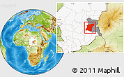 Physical Location Map of Am Dam, highlighted country, highlighted parent region