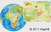 Physical Location Map of Am Dam, highlighted parent region, within the entire country