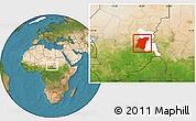Satellite Location Map of Am Dam, highlighted parent region