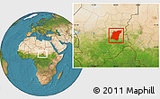 Satellite Location Map of Am Dam