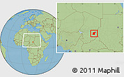 Savanna Style Location Map of Am Dam, within the entire country