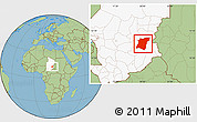 Savanna Style Location Map of Am Dam, highlighted country